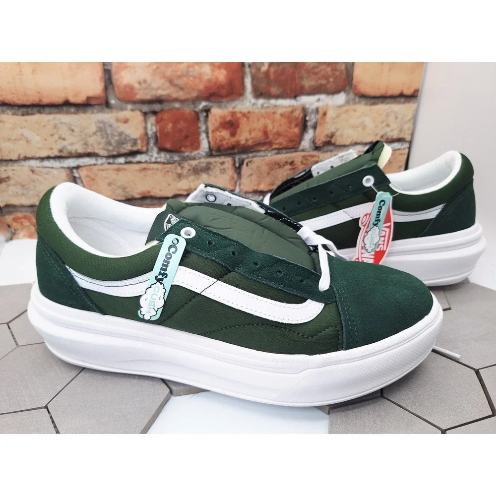 Vans OTW Old Skool Over CC Green White Skate Shoes VN0A7Q5EDGY Men Sz‎ 10 Chunky